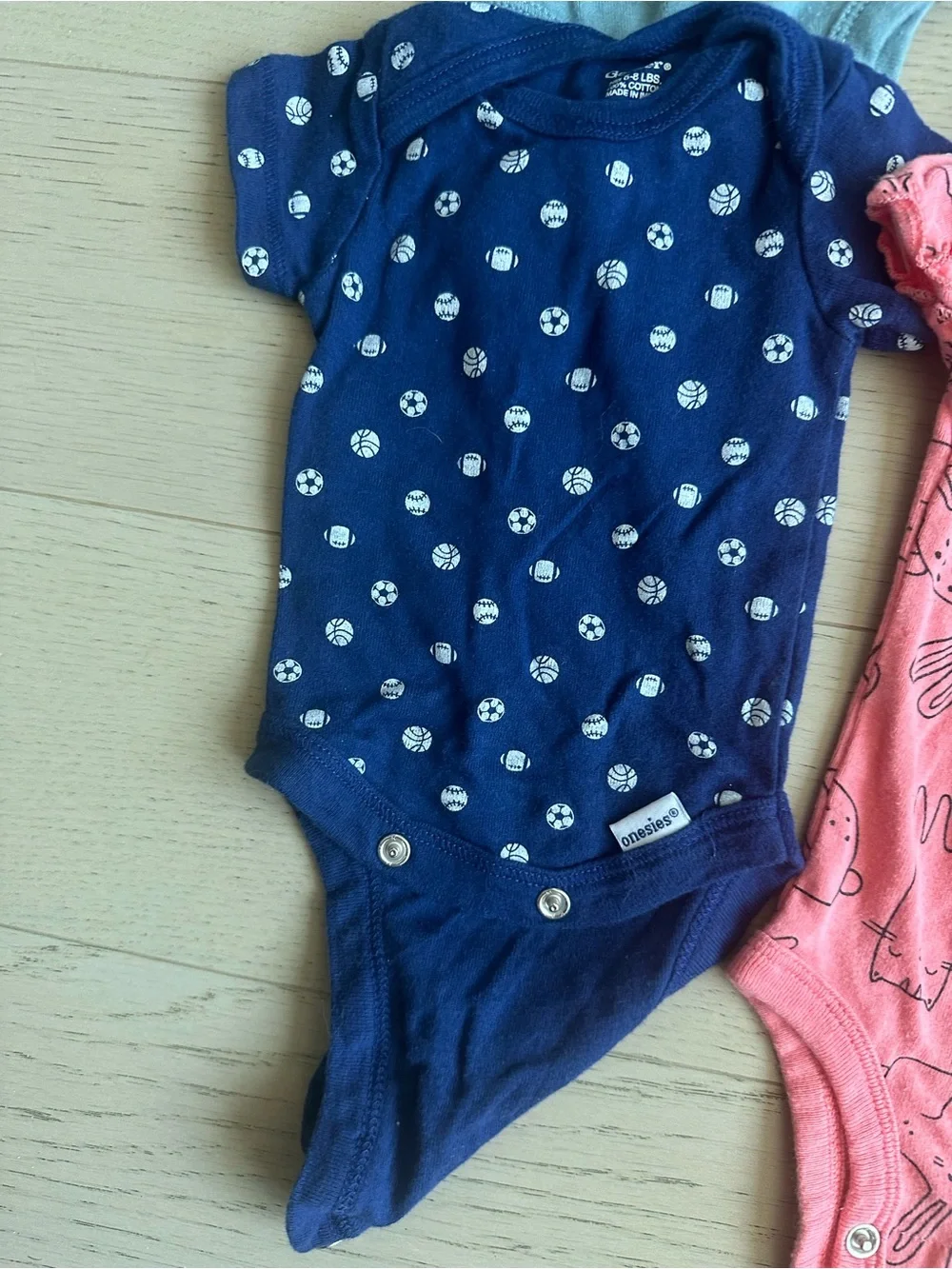 Baby Girls Mixed Short-Sleeve Onesies Pack - Pink, Coral, Gray, Blue